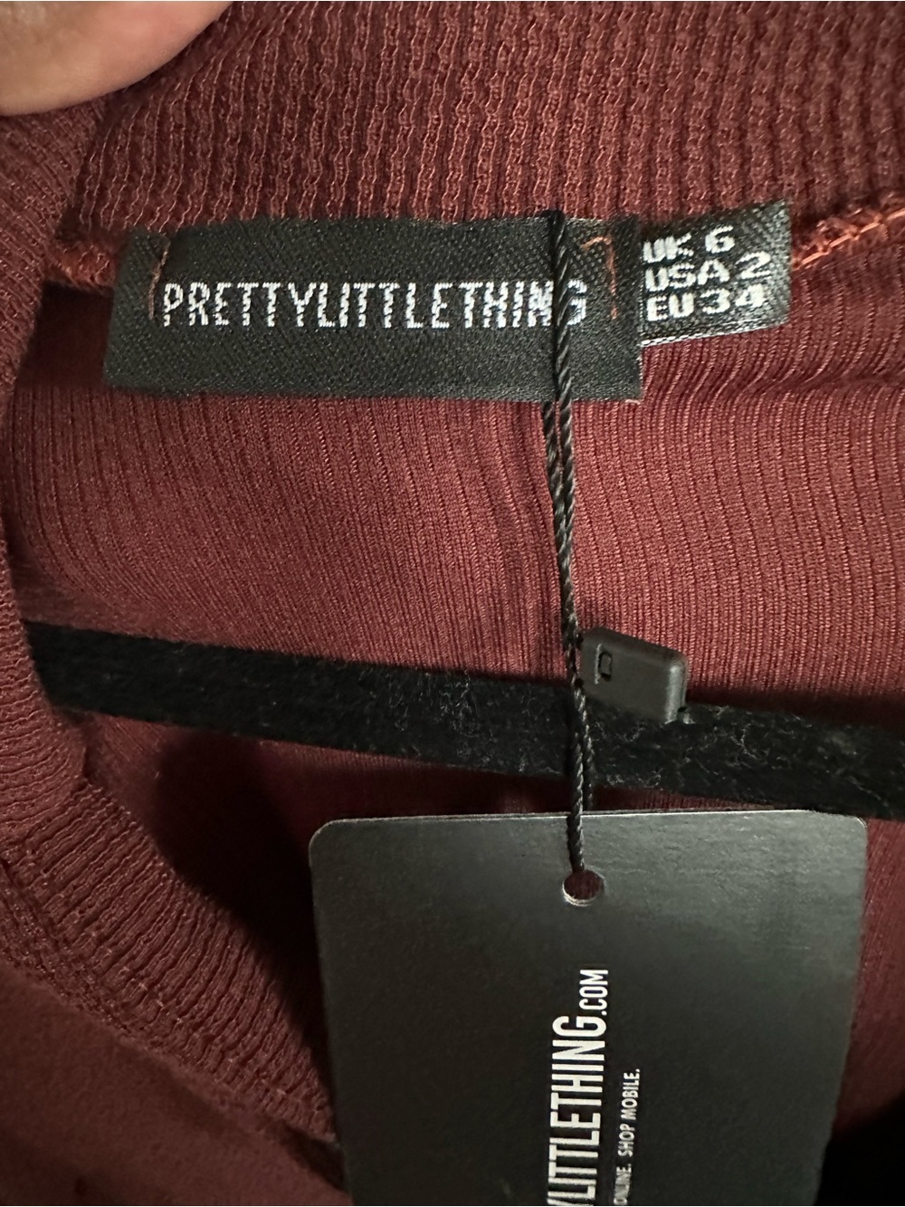 PRETTYLITTLETHING Ribbed V-Neck Dress - Picture 4 of 5